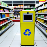 배터리 올바른 폐기 방법 - Battery Collection Point**

"A brightly colored battery recycling bin in a modern supermarket aisle ...