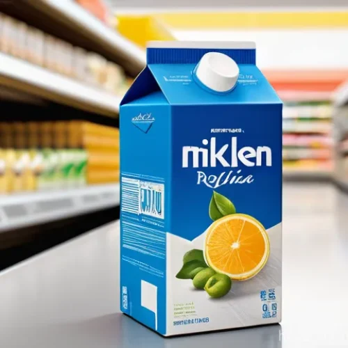 종이팩 재활용 방법 - **Prompt:** A detailed, cross-section view of a long-life beverage carton, such as a milk or juice b...