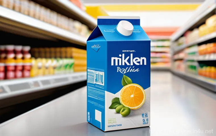 종이팩 재활용 방법 - **Prompt:** A detailed, cross-section view of a long-life beverage carton, such as a milk or juice b...