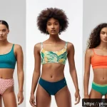 Home 17 재활용된 플라스틱의 새로운 용도 - A modern, eco-friendly Brazilian fashion studio showcasing diverse models wearing stylish recycled P...